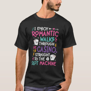 Camiseta Máquina Caça-Níqueis Engraçada Cassino Jogador de