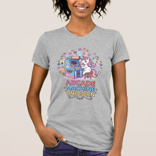 Camiseta Máquina de Arcade de Unicórnio Arte de Unicórnio P