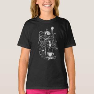 Camiseta Máquina de café steampunk