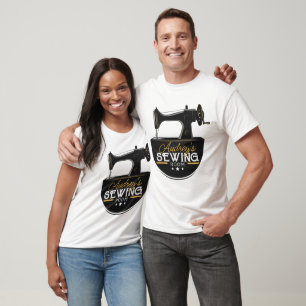 Camiseta Máquina de Costura Antiga ADICIONE NOME Costureira
