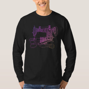 Camiseta Máquina de Costura Crochê Colcha Tricô Alfaiate