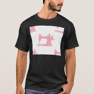 Camiseta máquina de costura rosa