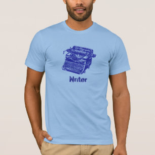 Camiseta Máquina de Digitalização Azul Vintage