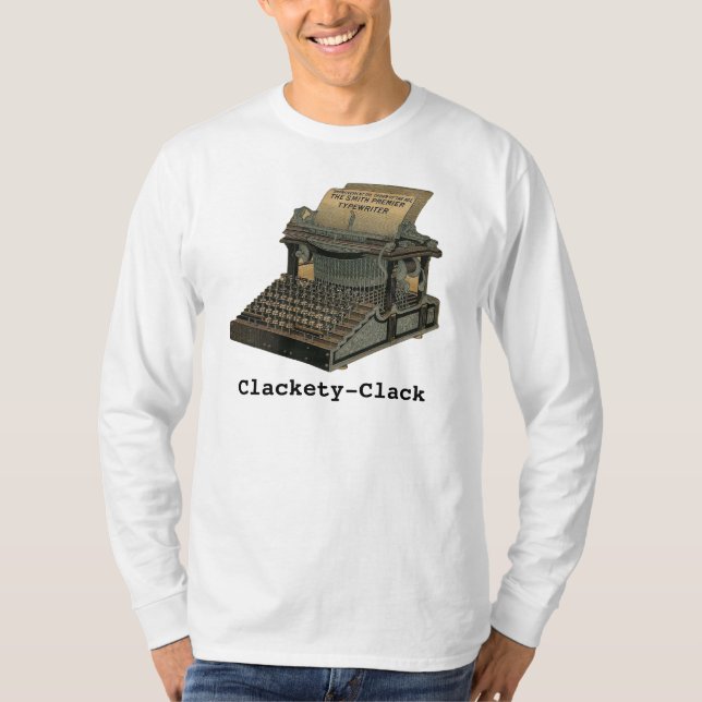 Camiseta Máquina de Digitalização Clackety Clack Vintage (Frente)