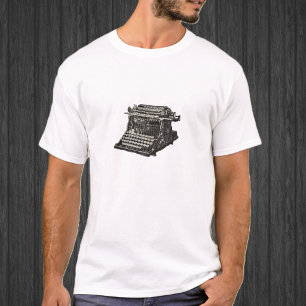 Camiseta Máquina de Digitalização Velha e Negra Antica Vint