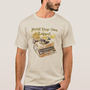 Camiseta Máquina de escrever do autor "Construa seu próprio