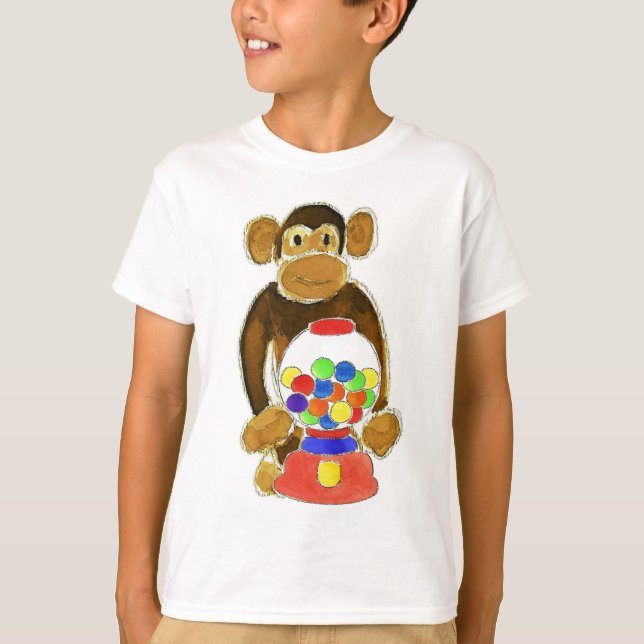 Camiseta Máquina de Gumball do macaco (Frente)
