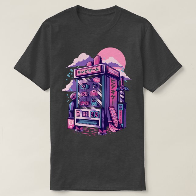 Camiseta Máquina de jogos retrorreflectora (Frente do Design)