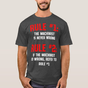 Camiseta Máquina de Máquinas de Diversão de Regra Machinist