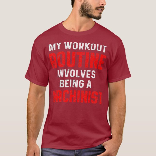 Camiseta Máquina de Operadores de Máquina de Workout Machin (Frente)