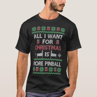 Camiseta Máquina de Pinball Feia Quer uma Wi Pinball Natal