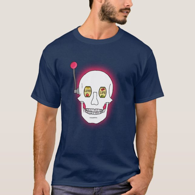 Camiseta Máquina de ranhura para o crânio (Frente)