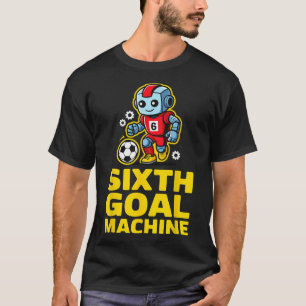Camiseta Máquina de Sexto Gol Robô de Futebol 6º Aniversári
