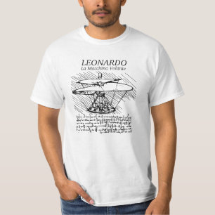 Camiseta Máquina de vôo de Leonardo da Vinci! O vôo do G