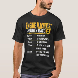 Camiseta Máquina do Motor Mach Mecânico do Motor de Taxa Ho