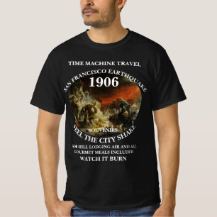 CAMISETA MÁQUINA DO TEMPO DE TRUMP VIAGEM TERREMOTO DE SÃO