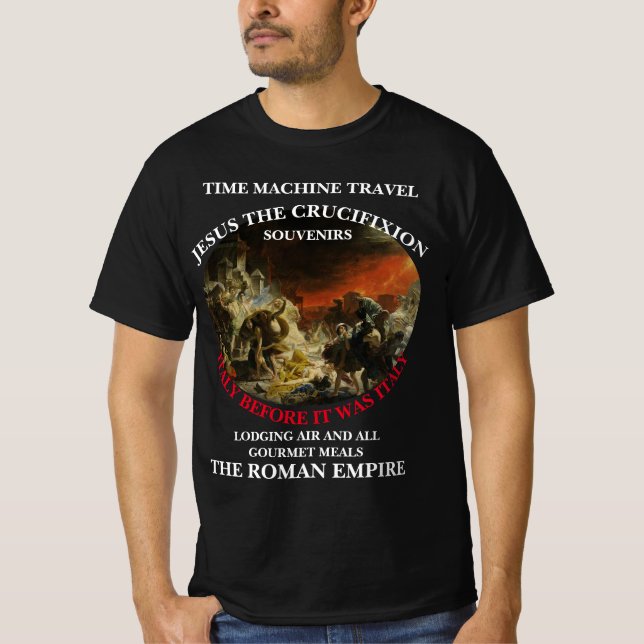 CAMISETA MÁQUINA DO TEMPO VIAGEM JESUS CRUCIFICAÇÃO (Frente)