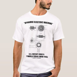 Camiseta "Máquina elétrica dinâmica" Nikola Tesla
