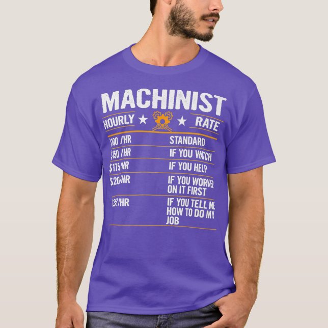 Camiseta Máquina Engraçada Taxa Horária Prêmio de Taxas de  (Frente)