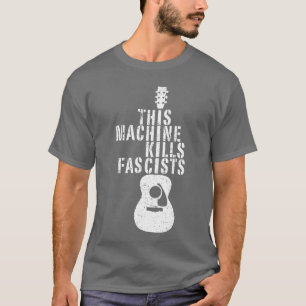 Camiseta Máquina Engraçada Vintage Mata Fascistas para Músi