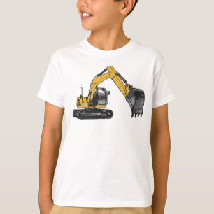 Camiseta Máquina escavadora grande de Caterpillar do menin