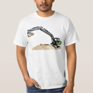 Camiseta Máquina escavadora verde grande impressionante #4