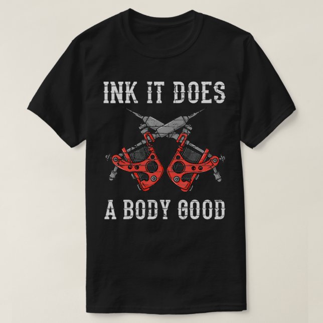 Camiseta Máquina Inclina Tatuadora Com Presente (Frente do Design)