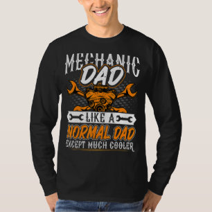 Camiseta Máquina Mecânica de Reparação de Pais Mens