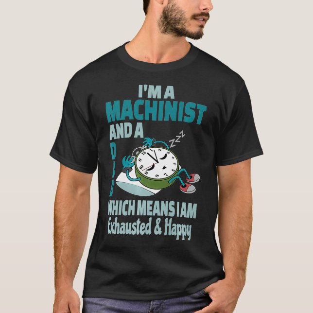 Camiseta Máquina pai Cansada Ocupada Exausta (Frente)
