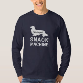 Camiseta MÁQUINA SNACK do Hair Longo Engraçado Dachshund