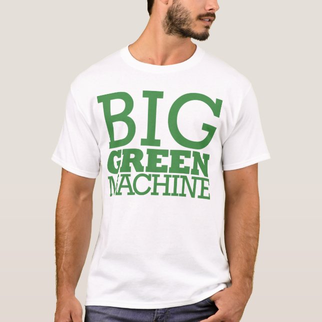 Camiseta Máquina verde grande - verde (Frente)