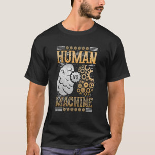 Camiseta Máquina Vs Humana Steampunk
