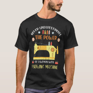 Camiseta Máquinas De Costurar Seamstress Mulheres Que Esgot