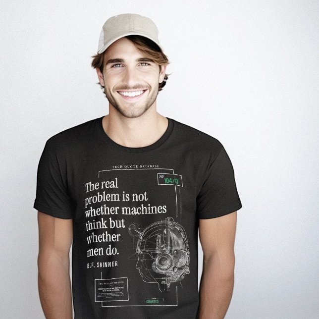 Camiseta Máquinas de cotação técnica pensam em inteligência (Tech Quote Machines Think Artificial Intelligence T-Shirt)