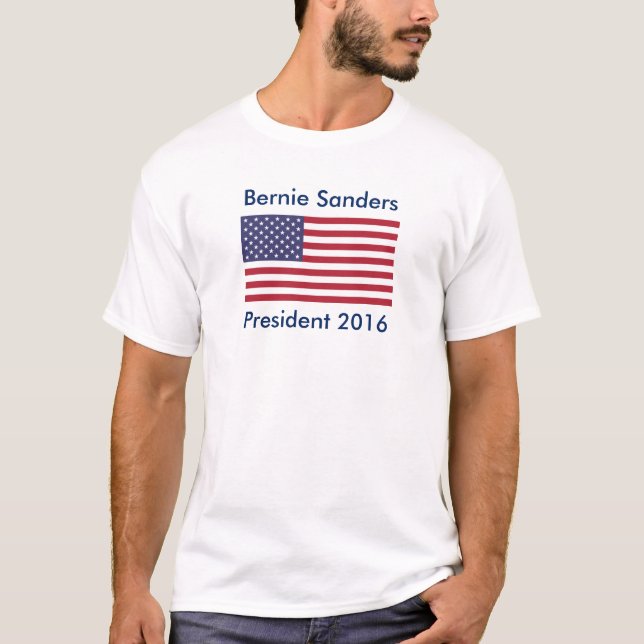 Camiseta Máquinas de lixar de Bernie para o presidente 2016 (Frente)