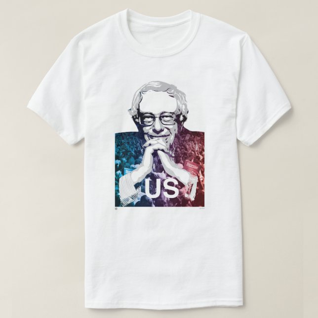 Camiseta Máquinas de lixar E.U. de Bernie (Frente do Design)