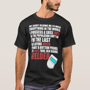 Camiseta Máquinas de Soldador Habilidade Habilidades Constr