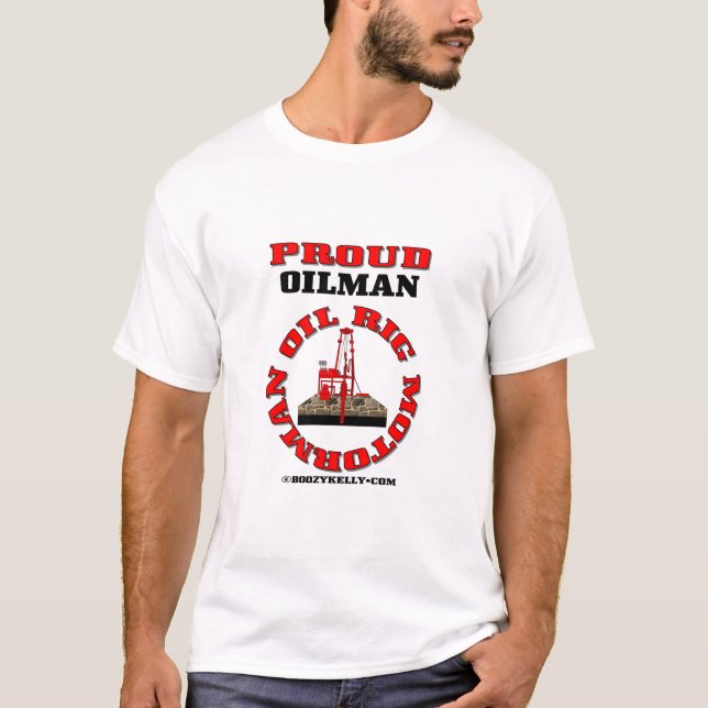 Camiseta Maquinista da plataforma petrolífera, t-shirt, (Frente)
