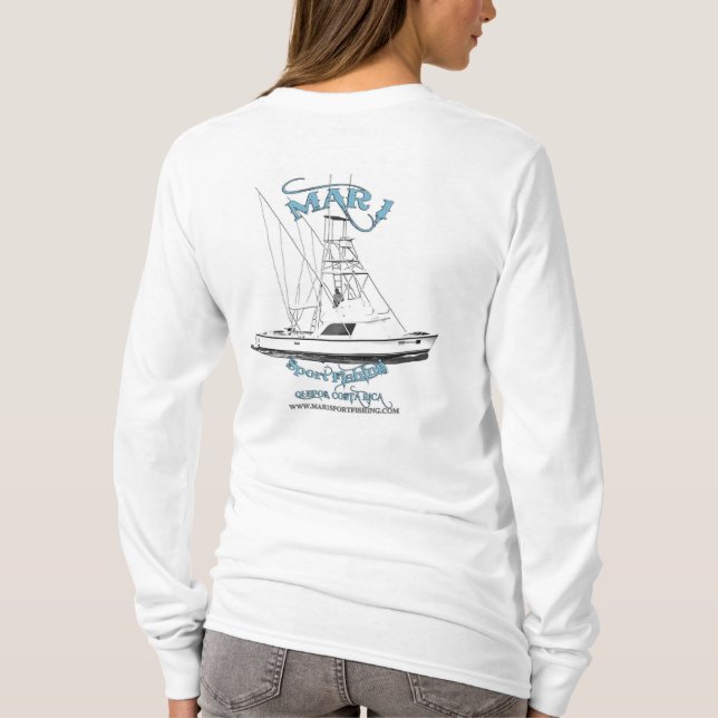 Camiseta Mar1 31' Capa longa do ajustado seco de Bertram (Verso)