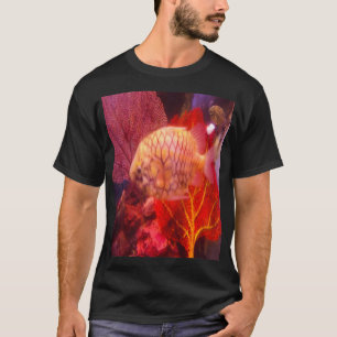 Camiseta mar aquático de aquário de peixes vermelhos