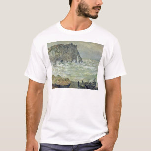 Camiseta Mar áspero de Claude Monet em Etretat, 1883