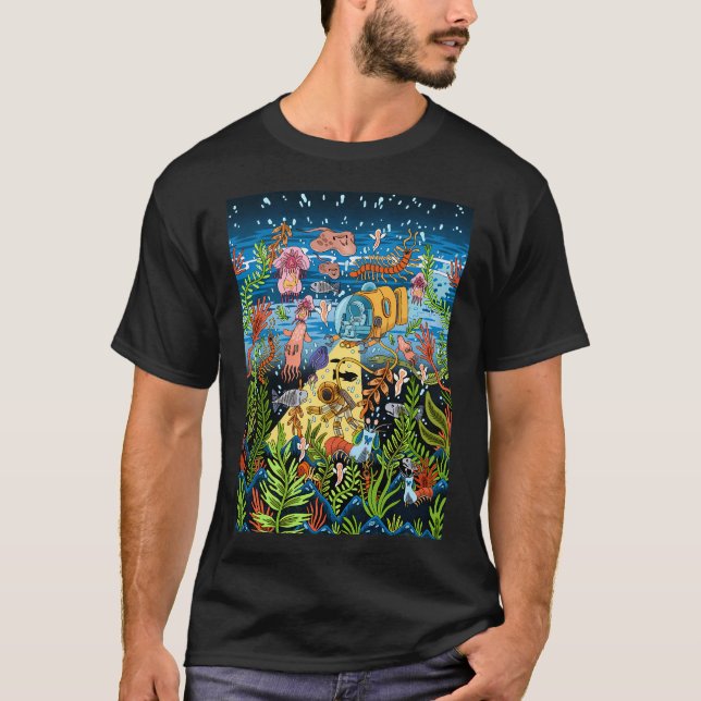 Camiseta Mar Azul Profundo (Frente)