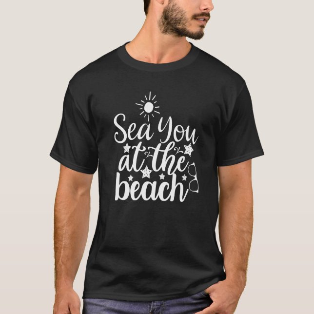 Camiseta Mar Bastante Na Praia, Vejo Você No Sumo De Trocad (Frente)