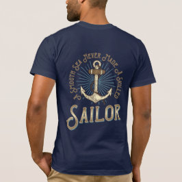 Camiseta Mar Calmo Nunca Fez Um Âncora Náutica Marinheiro T