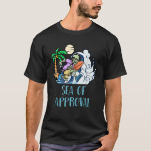 Camiseta Mar de Aprovação Praia Ditos Oceanos Aspas Engraça
