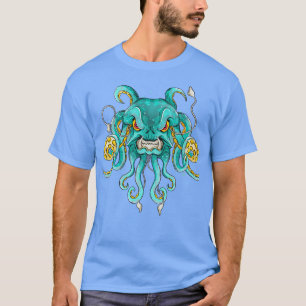 Camiseta Mar de Octopus do Monstro Subaquático Kraken
