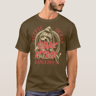 Camiseta Mar De Predador De Peixes No Oceano Pacífico Ataca