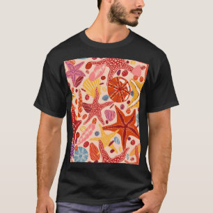 Camiseta Mar de Verão escandinavo: Padrão de Starfish