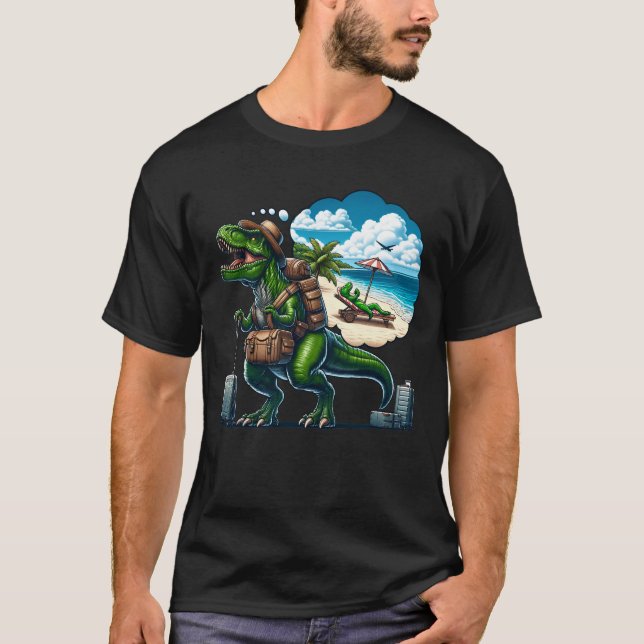 Camiseta Mar de Viajantes de Viagem Dinossauro (Frente)