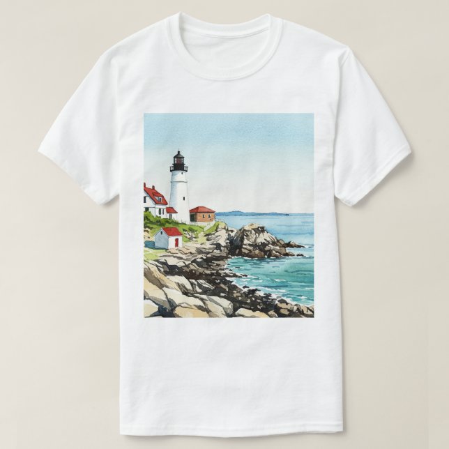 Camiseta Mar e praia (Frente do Design)